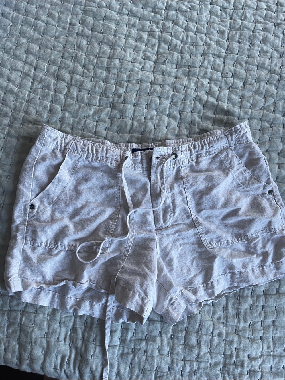 Gap Beige Women's Linen Blend Drawstring Shorts